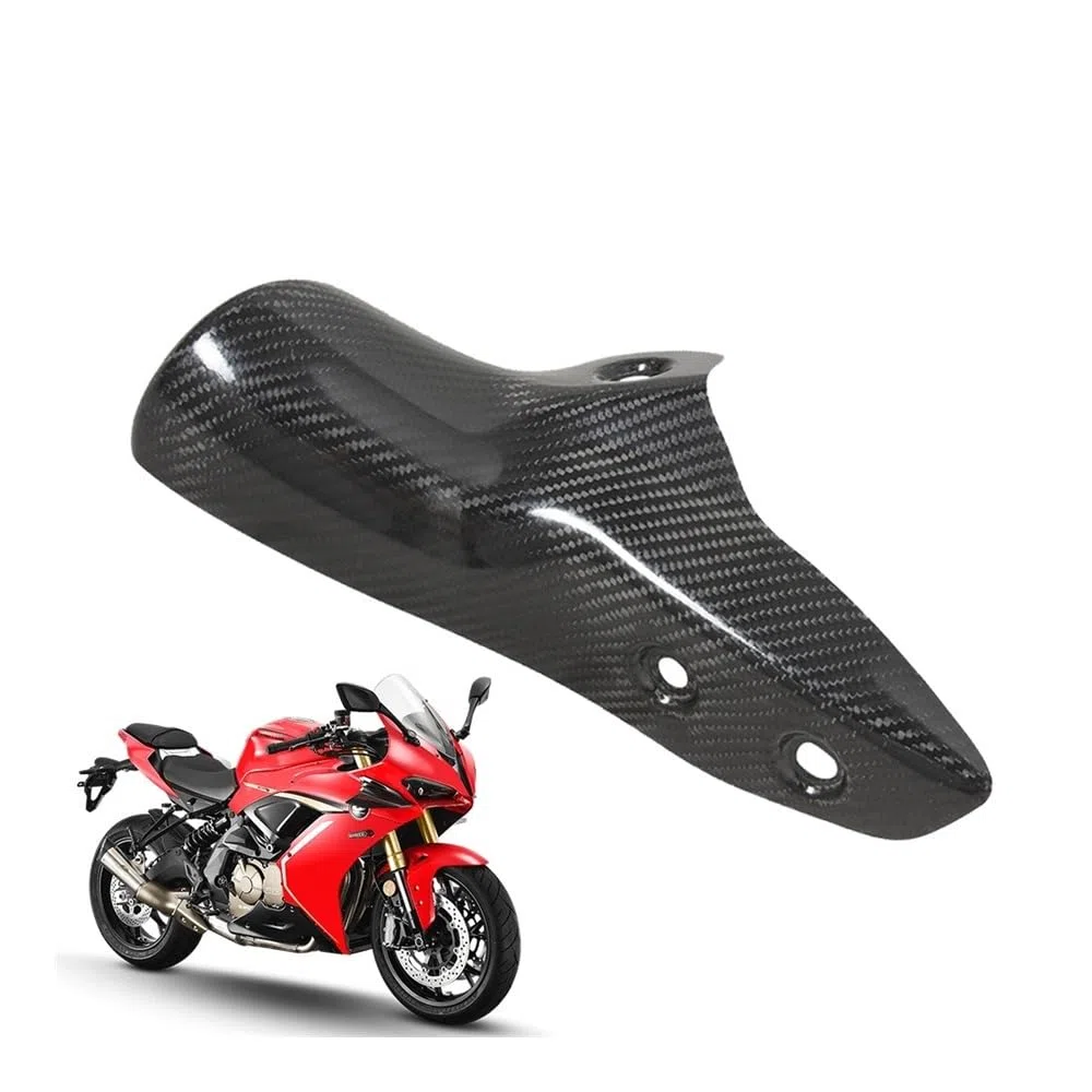 Motocicleta Cubierta Calor Protector De Carcasa De Tubo De Enlace Medio De Escape para Motocicleta, Cubierta De Protección Térmica Antiescaldado para QJMOTOR QJ600GS 2022 2023
