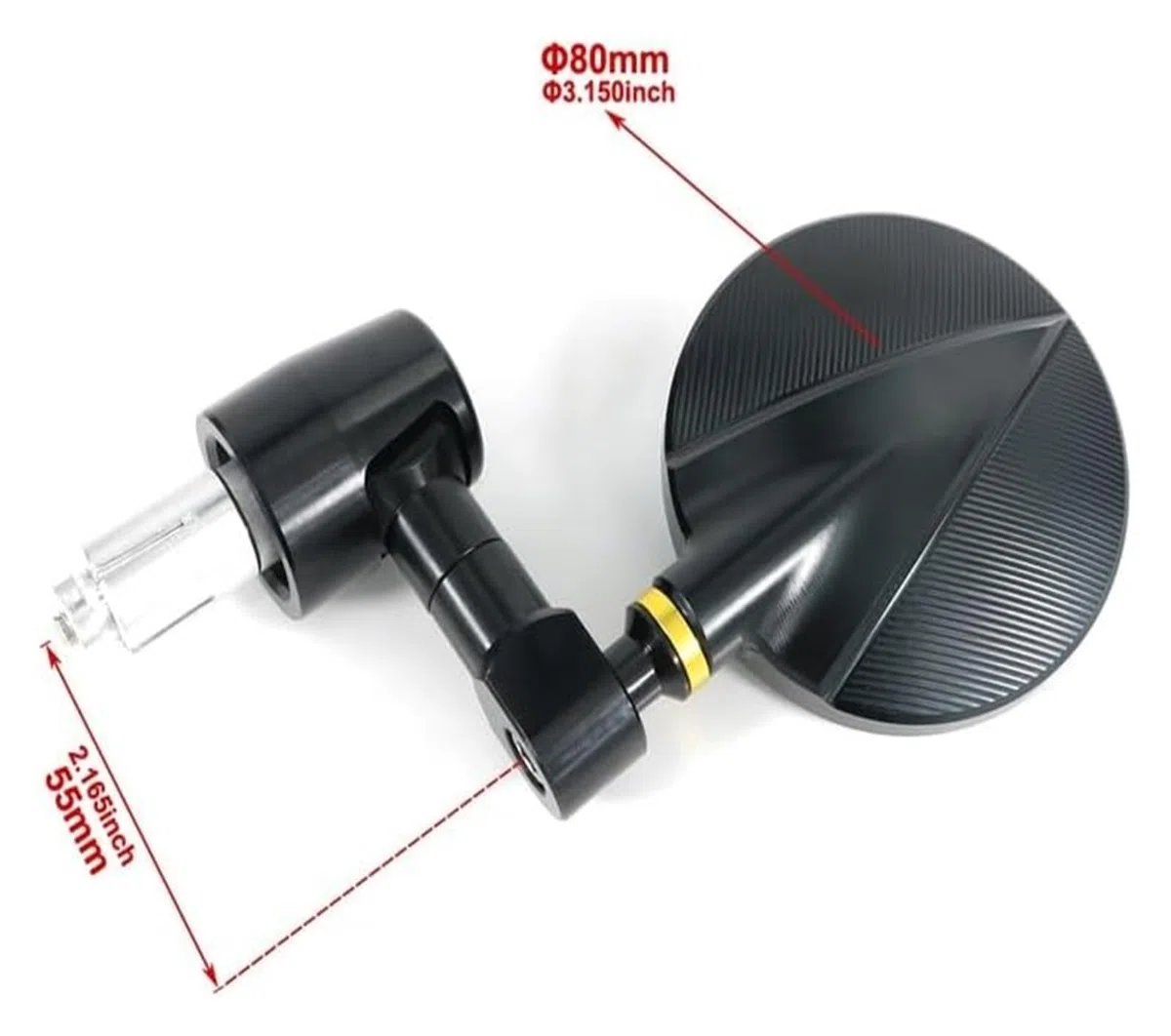 Motocicleta para Yamaha XSR 900 2016-2021 700 2018-2022 Accesorios De Motocicleta Barra Mango CNC Espejos Retrovisores Laterales Espejo Extremo Espejo Retrovisor(Oro)
