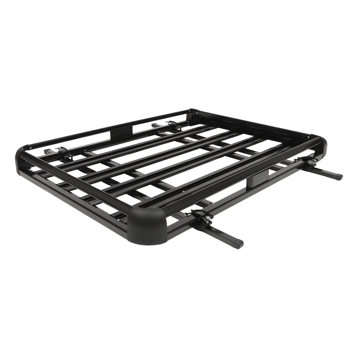 Portaequipajes universal de aluminio de 140 cm negro - Portaequipajes ligero con cesta para coche/autocaravana (compatible con tracción total, montaje universal)