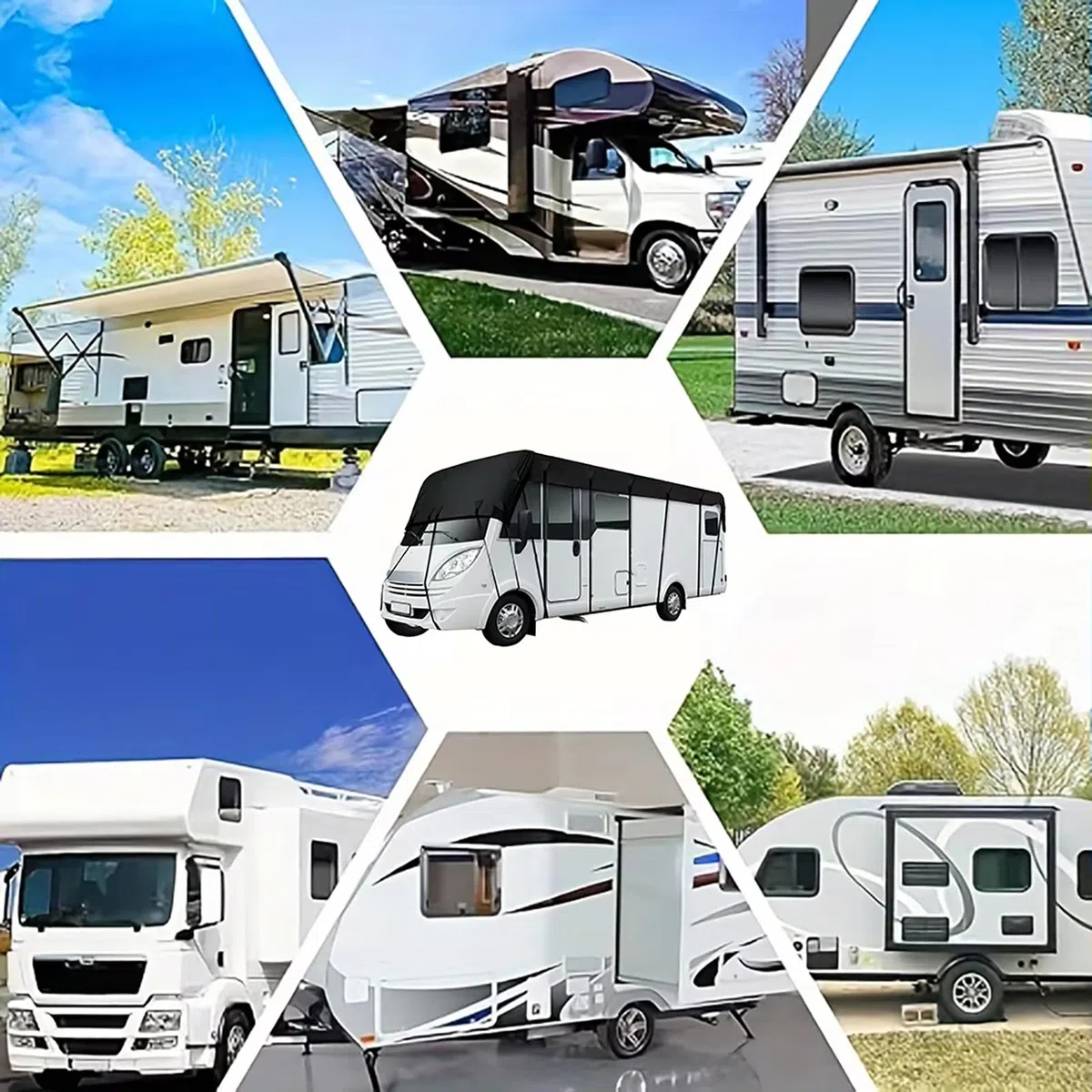 Lona para Techo de Caravana, Compatible con 2026 Keystone Coleman 27B, Cubierta para Techo de Autocaravana, Protector de Techo Oxford 210D,B-8.5m x 3m