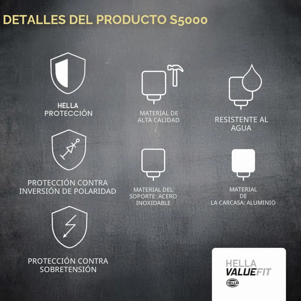 Hella LED-Faro de Trabajo S5000 2.0 12/24V - 5000lm Montaje Exterior