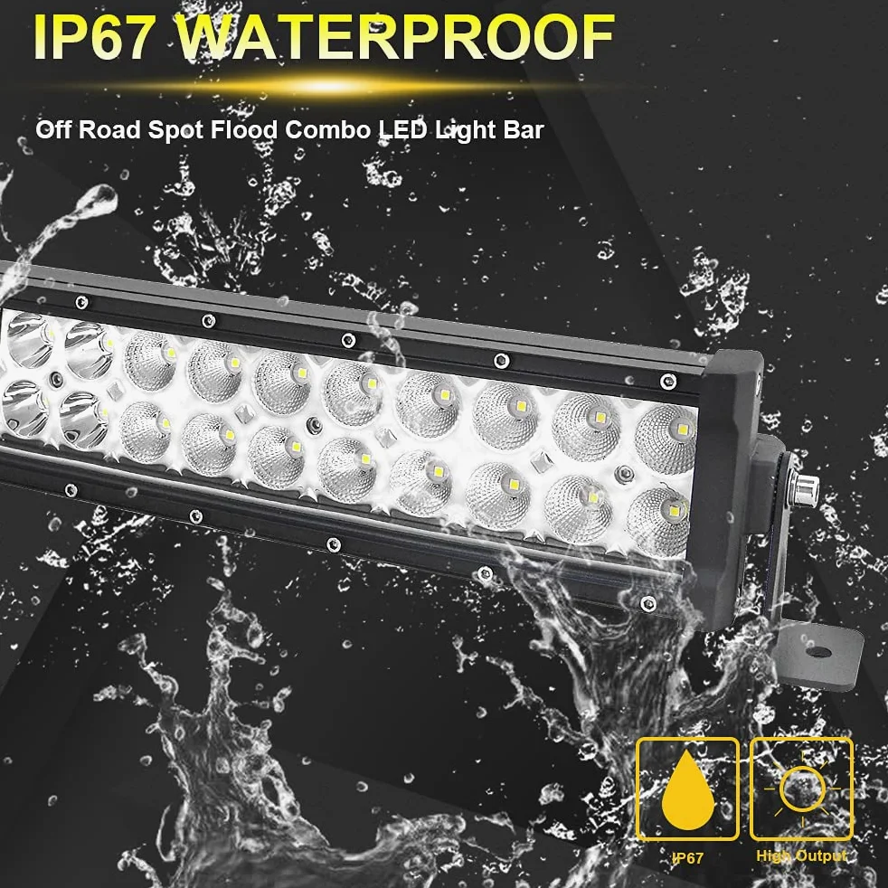 Willpower Barra Led 4x4 50'' 127cm 288W Barra de Luz Led Delgado Faro Led Focos Led 12V 24V Impermeable Barras Led Trabajo para Coche Tractor SUV ATV UTV Camion Barco Todoterreno Furgoneta