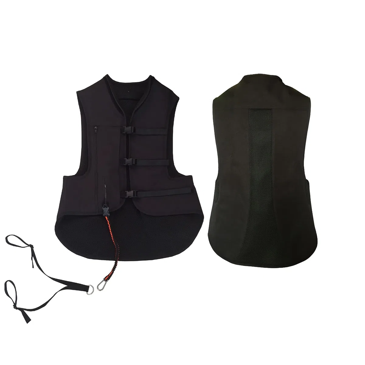 Chaleco De Airbag Ecuestre Infantil Abrigo De Exhibición De Caballos Con Vértebras De Cuello Y Cola (Color : Black, Size : XX-Small)
