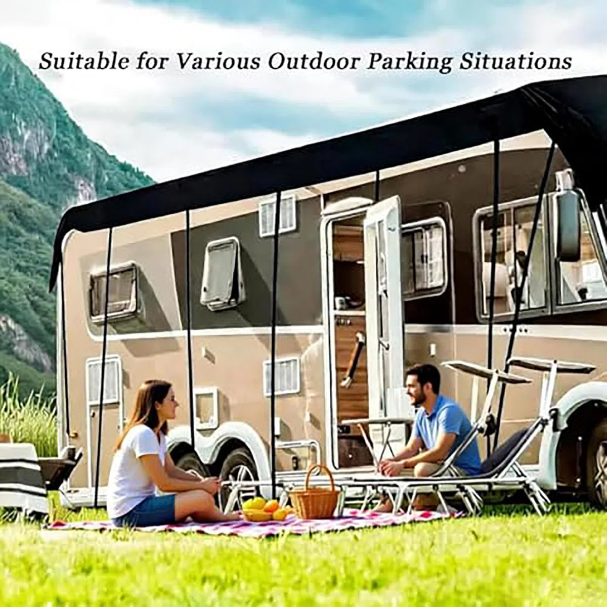 Lona para Techo de Caravana, Compatible con 2025 Thor Freedom Traveler B30, Cubierta para Techo de Autocaravana, Protector de Techo Oxford 210D,A-6.5m x 3m