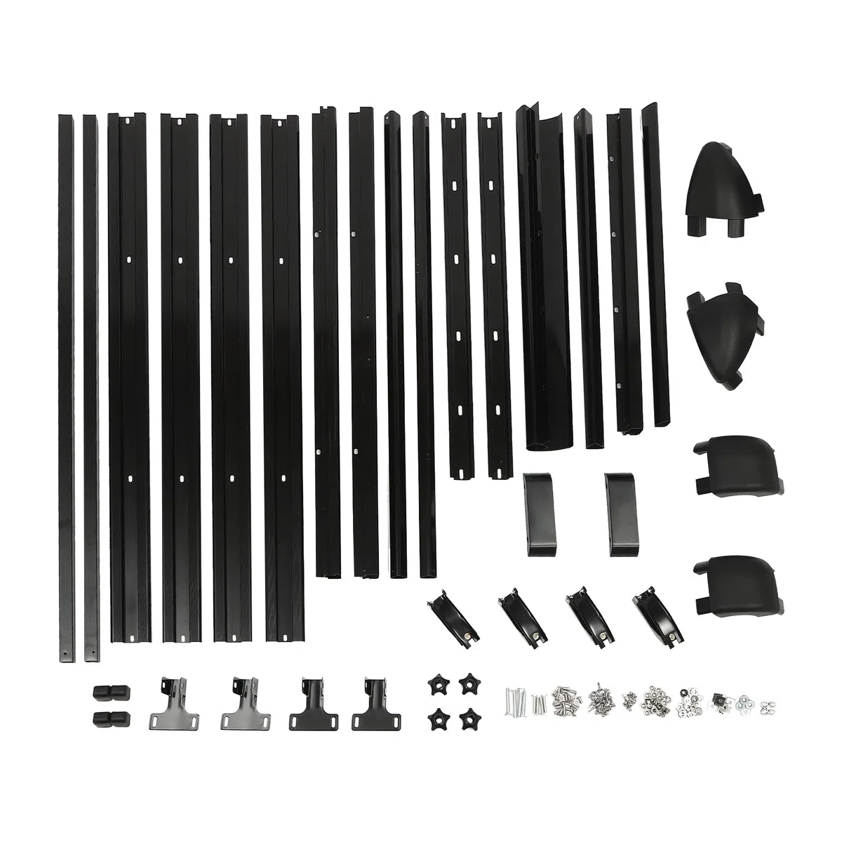 Portaequipajes universal de aluminio de 140 cm negro - Portaequipajes ligero con cesta para coche/autocaravana (compatible con tracción total, montaje universal)
