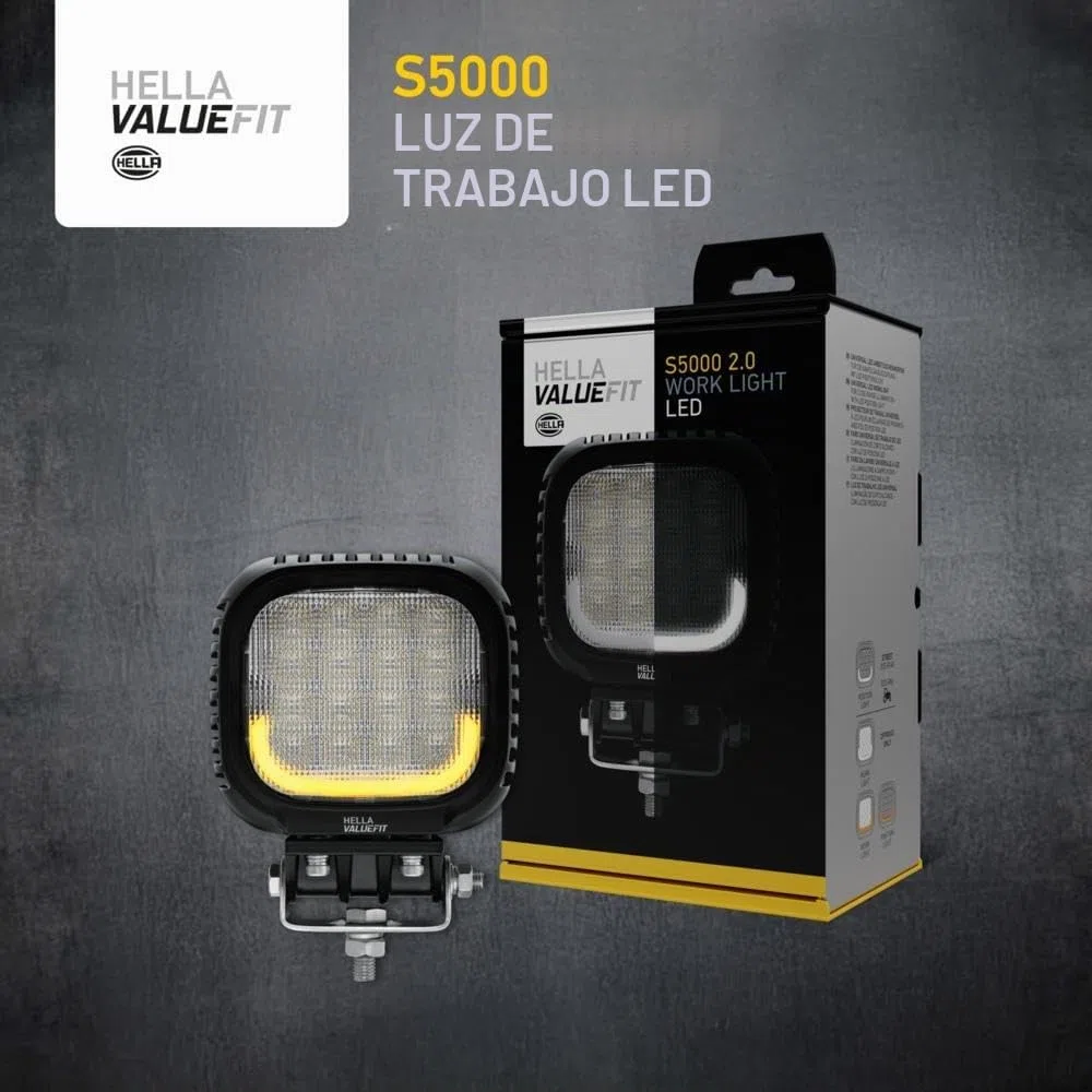 Hella LED-Faro de Trabajo S5000 2.0 12/24V - 5000lm Montaje Exterior