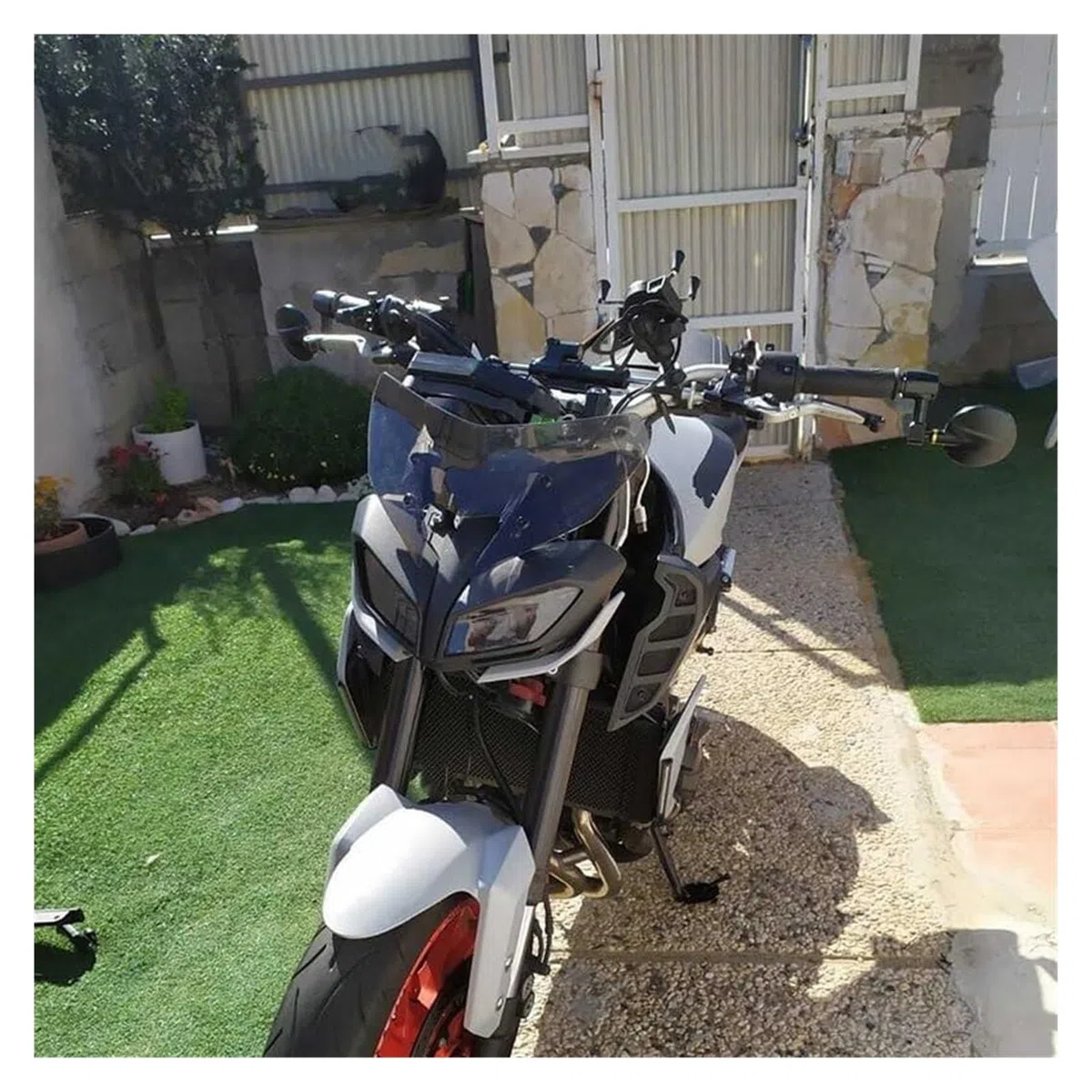 Motocicleta para Yamaha XSR 900 2016-2021 700 2018-2022 Accesorios De Motocicleta Barra Mango CNC Espejos Retrovisores Laterales Espejo Extremo Espejo Retrovisor(Oro)