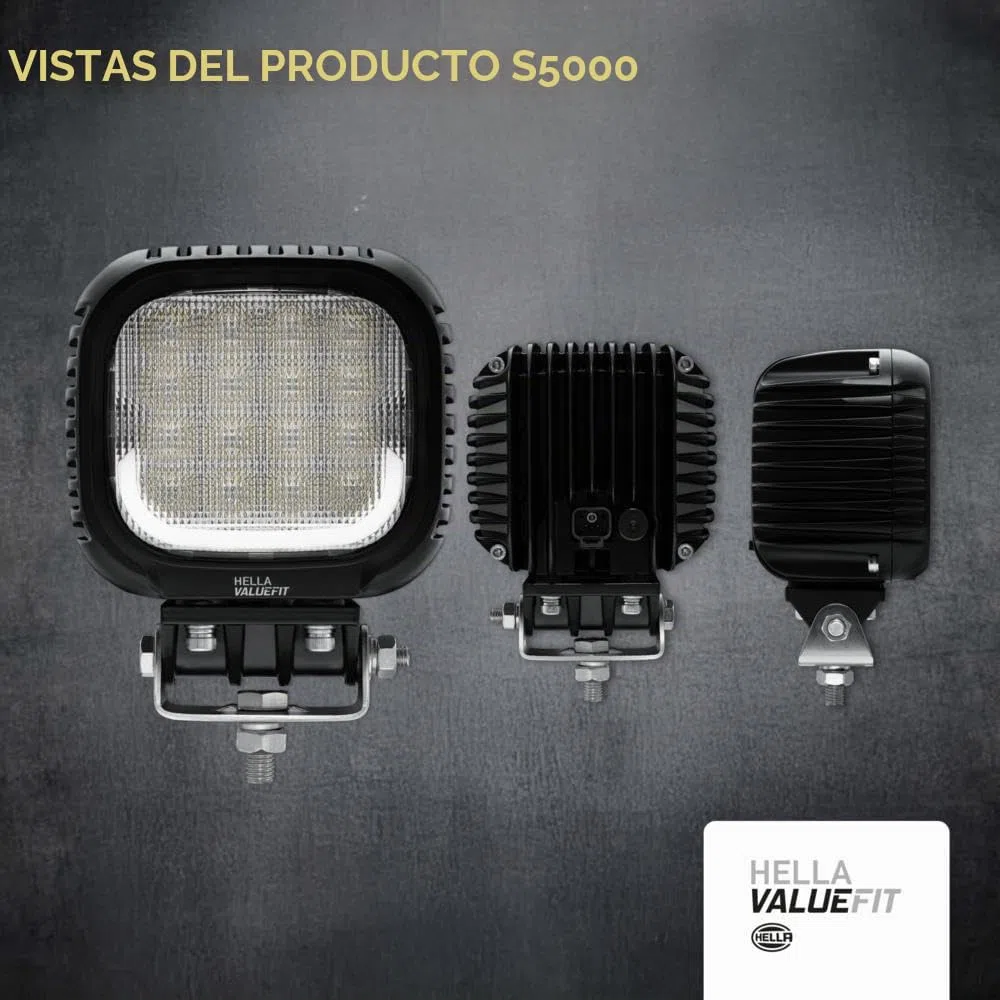 Hella LED-Faro de Trabajo S5000 2.0 12/24V - 5000lm Montaje Exterior