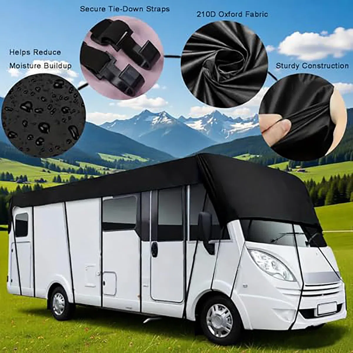 Lona para Techo de Caravana, Compatible con 2025 Thor Freedom Traveler B30, Cubierta para Techo de Autocaravana, Protector de Techo Oxford 210D,A-6.5m x 3m
