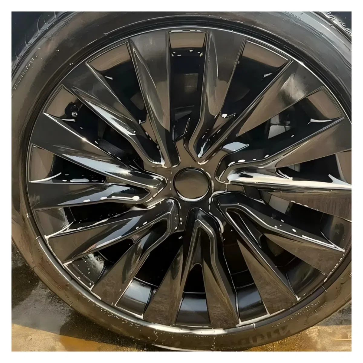 embellecedor de Ruedas Cubierta Rueda 18 Pulgadas 4 Uds. para Tesla para Modelo 3 Highland Performance tapacubos Repuesto Borde Completo 2025 tapacubos(Mute Black 4pcs)