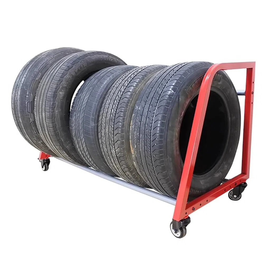 Porta Neumáticos Ajustable, Portaneumáticos con Ruedas para Garaje, Portaneumáticos Portátil para Camiones, Autocaravanas Y Caravanas.