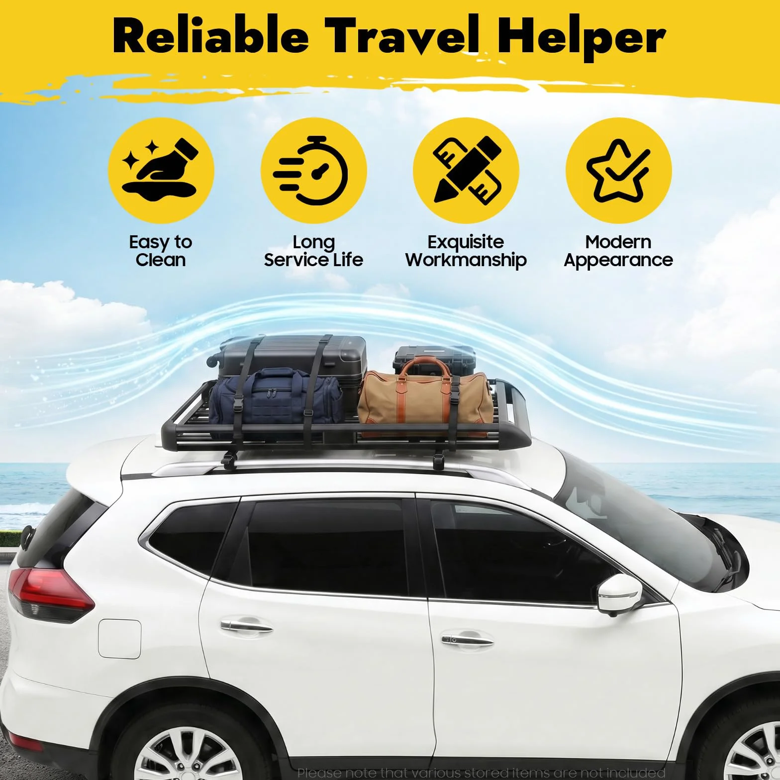 Portaequipajes de techo SUV negro 160 Cm, galería de techo universal rieles incorporados acero aluminio, barra transversal de techo carga 150 kg ajustable, para coche SUV camioneta