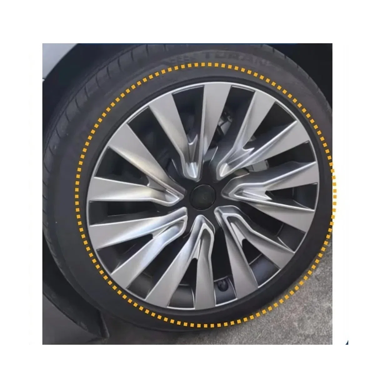 embellecedor de Ruedas Cubierta Rueda 18 Pulgadas 4 Uds. para Tesla para Modelo 3 Highland Performance tapacubos Repuesto Borde Completo 2025 tapacubos(Mute Black 4pcs)